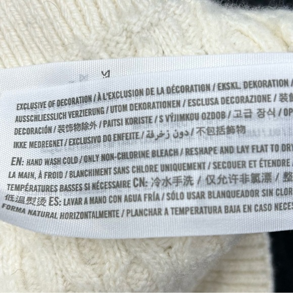 Abercrombie & Fitch Women’s Woo Blend Textured Cream Crewneck Sweater XS PREPPY - Picture 10 of 11